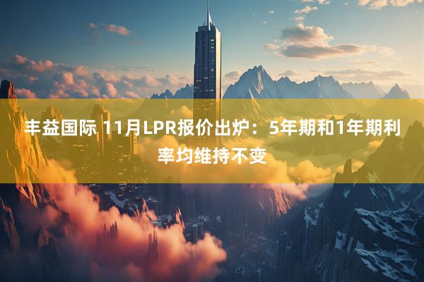 丰益国际 11月LPR报价出炉：5年期和1年期利率均维持不变
