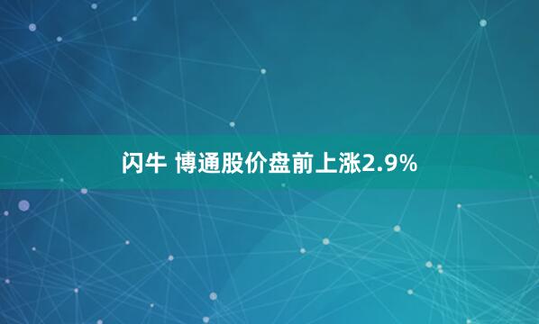 闪牛 博通股价盘前上涨2.9%