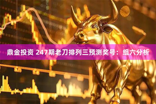 鼎金投资 247期老刀排列三预测奖号：组六分析
